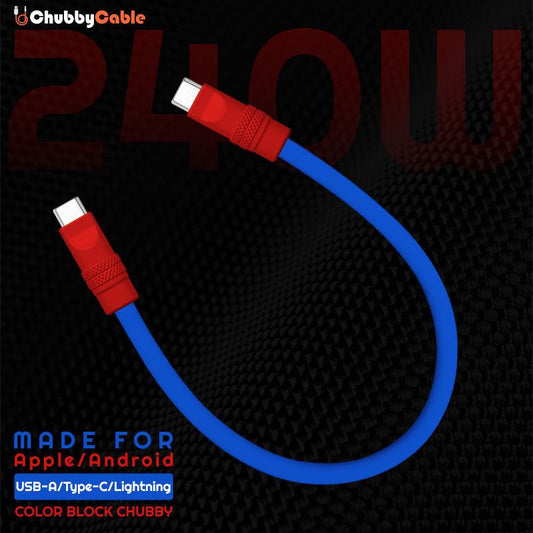 "Color Block Chubby" Power Bank Friendly Cable