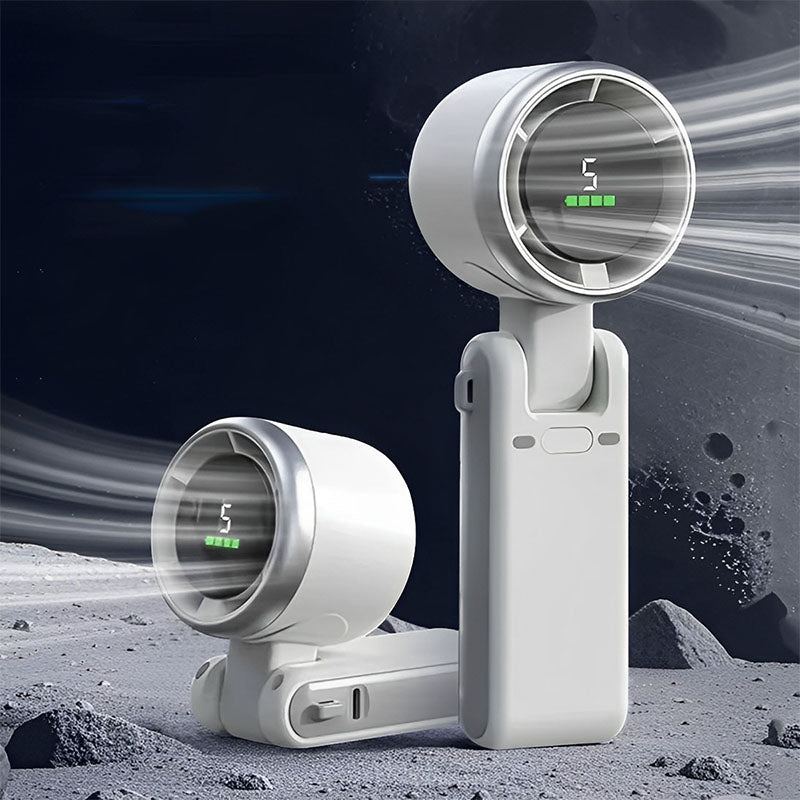 ‌180° Adjustable 3-in-1 Handheld Turbo Fan with 5 High-Speed Modes‌