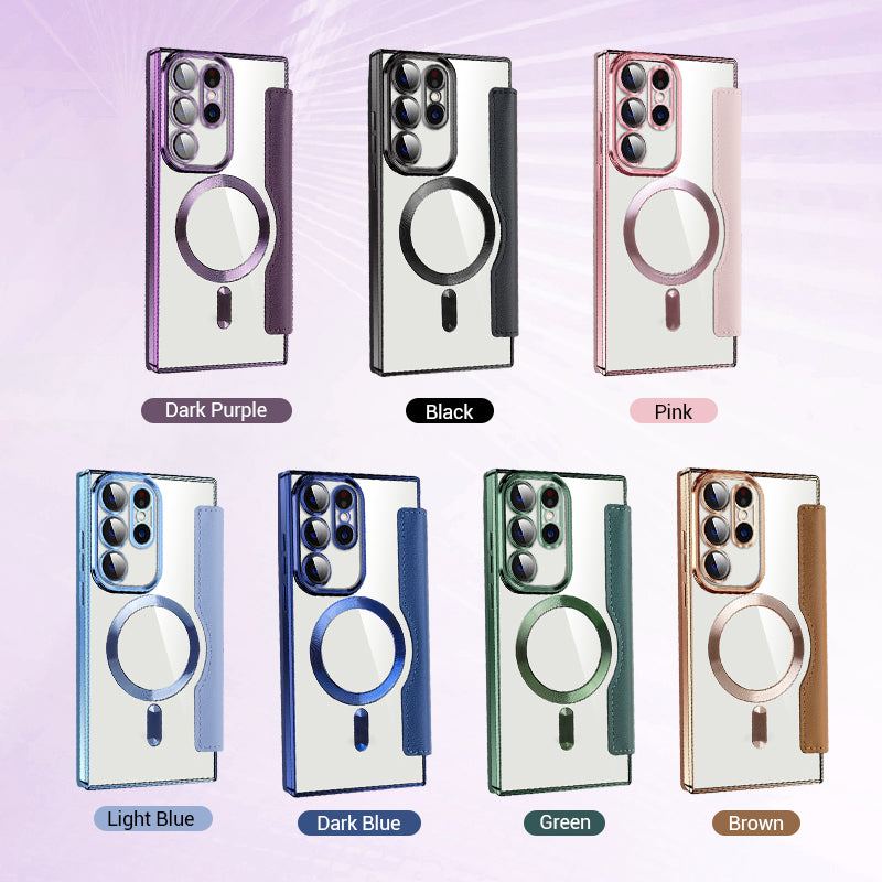 2025 New Leather Textured Flip Phone Case For Samsung S22/23/24/25 Series