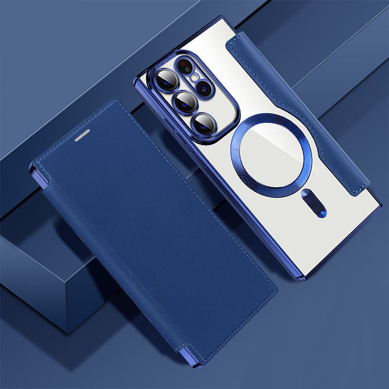 2025 New Leather Textured Flip Phone Case For Samsung S22/23/24/25 Series