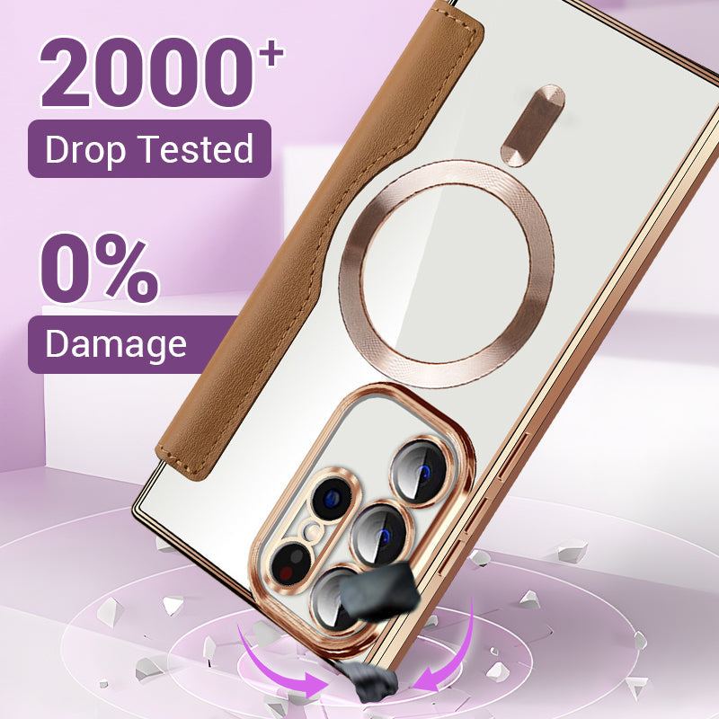 2025 New Leather Textured Flip Phone Case For Samsung S22/23/24/25 Series