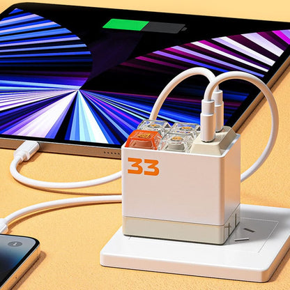 33W Dual Type-C Port Keyboard GaN Charger