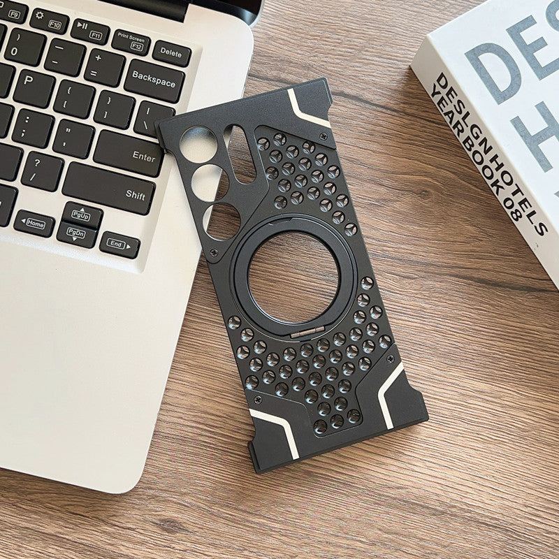 Borderless Hollow Metal Magnetic Cooling Stand Case for Samsung