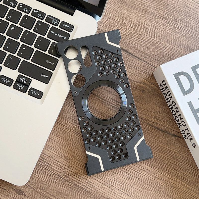 Borderless Hollow Metal Magnetic Cooling Stand Case for Samsung
