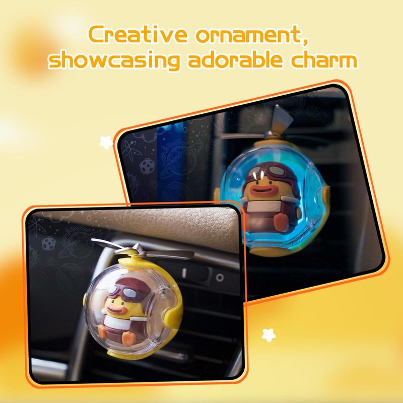ChubbyAir CharmFly - Refillable LED Car Freshener with 4 Free Scents - Cute Floating Character Design