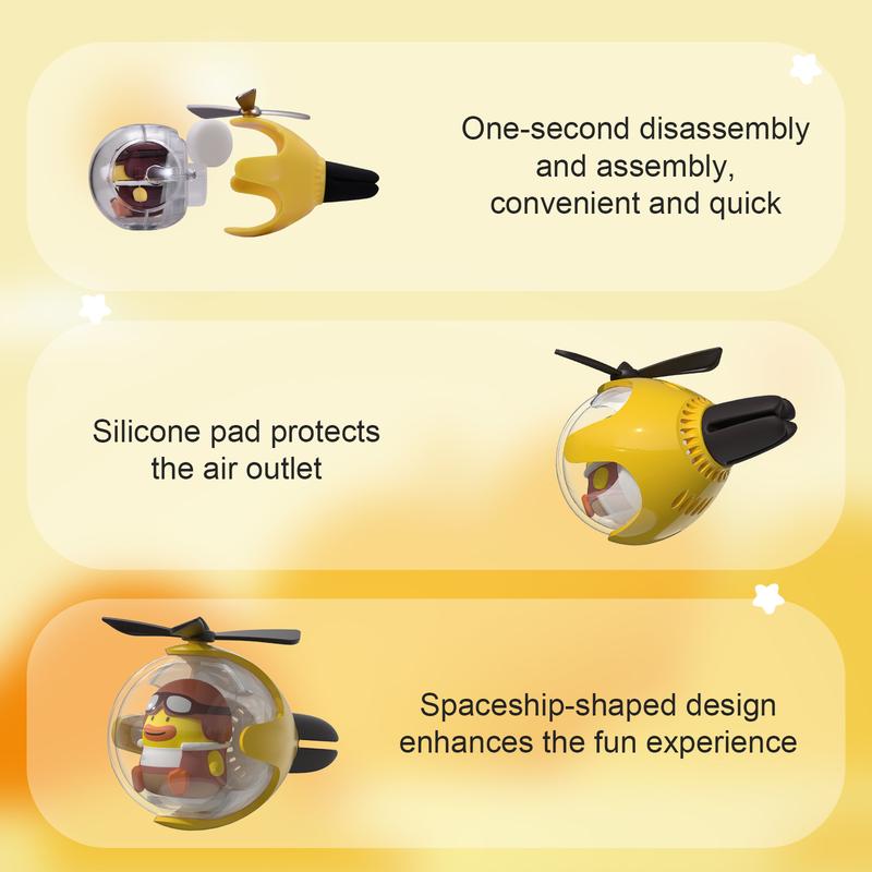 ChubbyAir CharmFly - Refillable LED Car Freshener with 4 Free Scents - Cute Floating Character Design