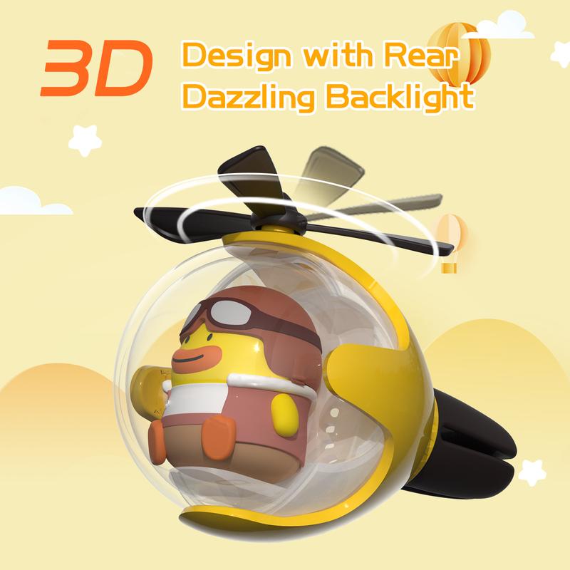 ChubbyAir CharmFly - Refillable LED Car Freshener with 4 Free Scents - Cute Floating Character Design