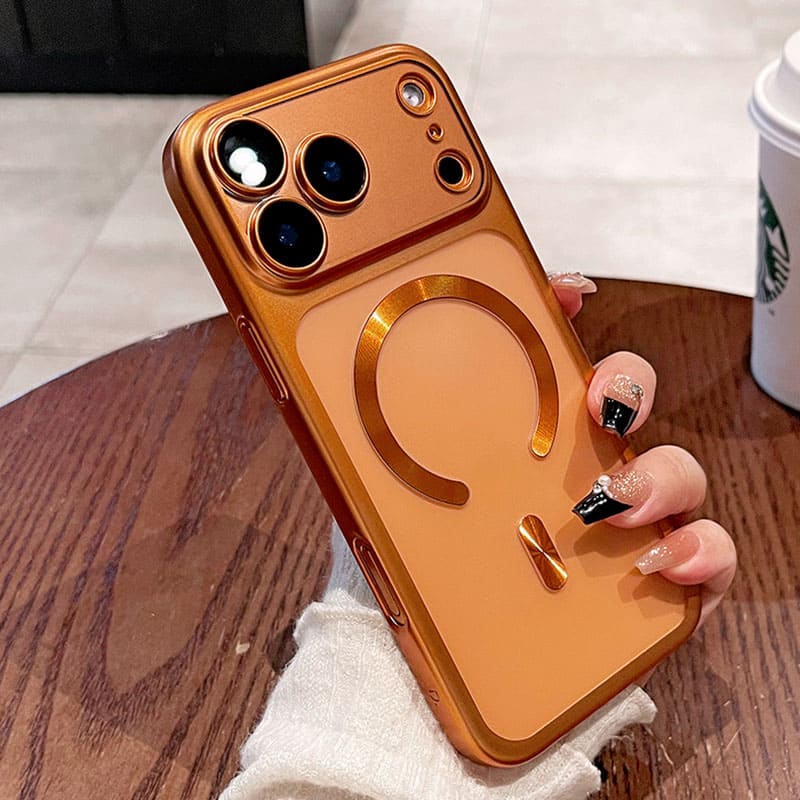 ChubbyArmor Clear - Electroplated Matte Magnetic Case with Lens Film for iPhone 17