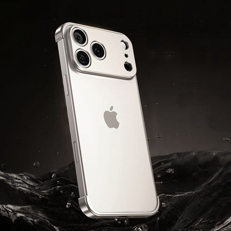 ChubbyArmor EdgeGuard – Ultra-Thin Frameless Metal Corner Case with Camera Lens Protector for iPhone 17