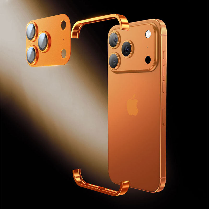 ChubbyArmor EdgeGuard – Ultra-Thin Frameless Metal Corner Case with Camera Lens Protector for iPhone 17