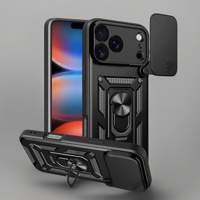 ChubbyArmor - Military-Grade Magnetic Shockproof Case For iPhone 17 – 90° Rotating Camera Shield & 90° Ring Kickstand