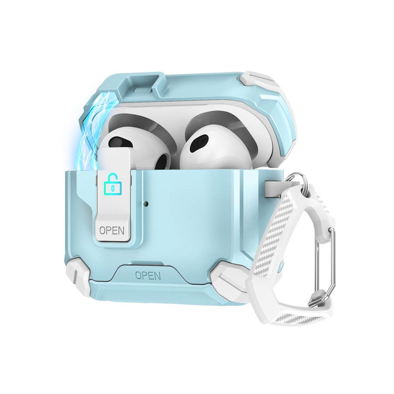 ChubbyArmor PodLock - Multi-Function AirPods Case - Protective Cover with Secure Hook & Carabiner