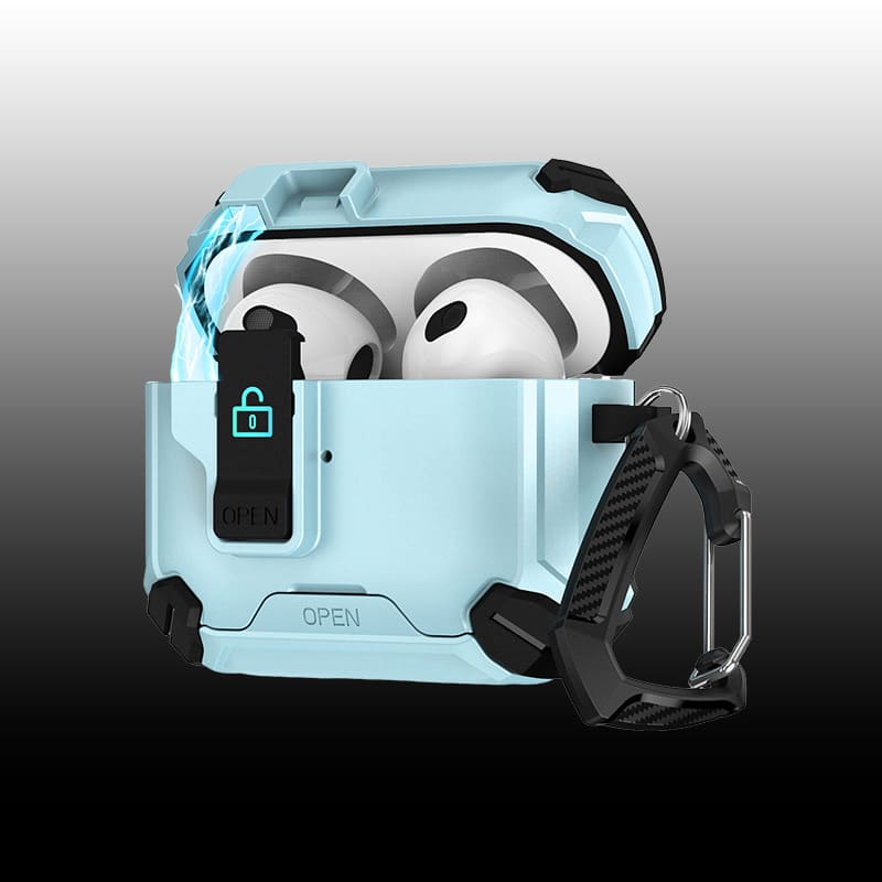 ChubbyArmor PodLock - Multi-Function AirPods Case - Protective Cover with Secure Hook & Carabiner