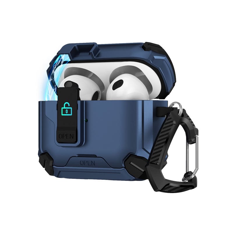 ChubbyArmor PodLock - Multi-Function AirPods Case - Protective Cover with Secure Hook & Carabiner
