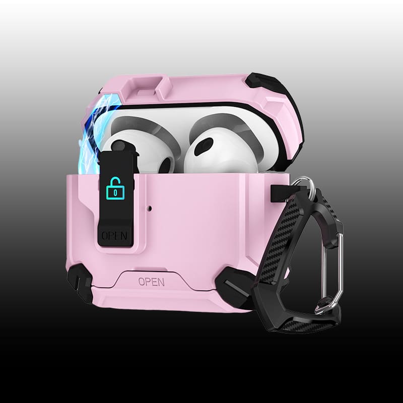 ChubbyArmor PodLock - Multi-Function AirPods Case - Protective Cover with Secure Hook & Carabiner