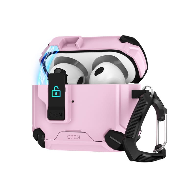 ChubbyArmor PodLock - Multi-Function AirPods Case - Protective Cover with Secure Hook & Carabiner
