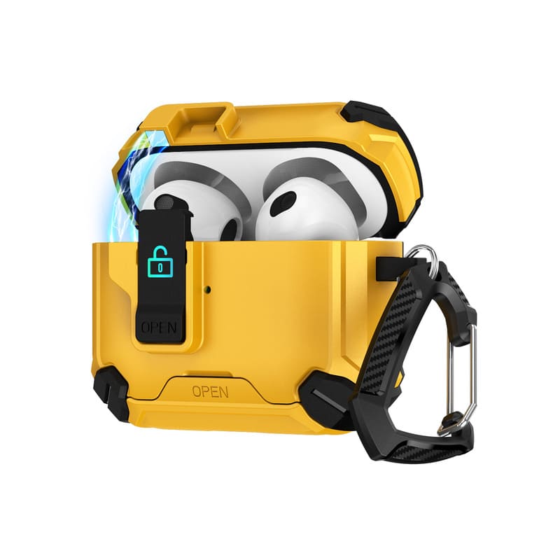 ChubbyArmor PodLock - Multi-Function AirPods Case - Protective Cover with Secure Hook & Carabiner