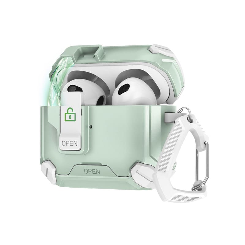 ChubbyArmor PodLock - Multi-Function AirPods Case - Protective Cover with Secure Hook & Carabiner
