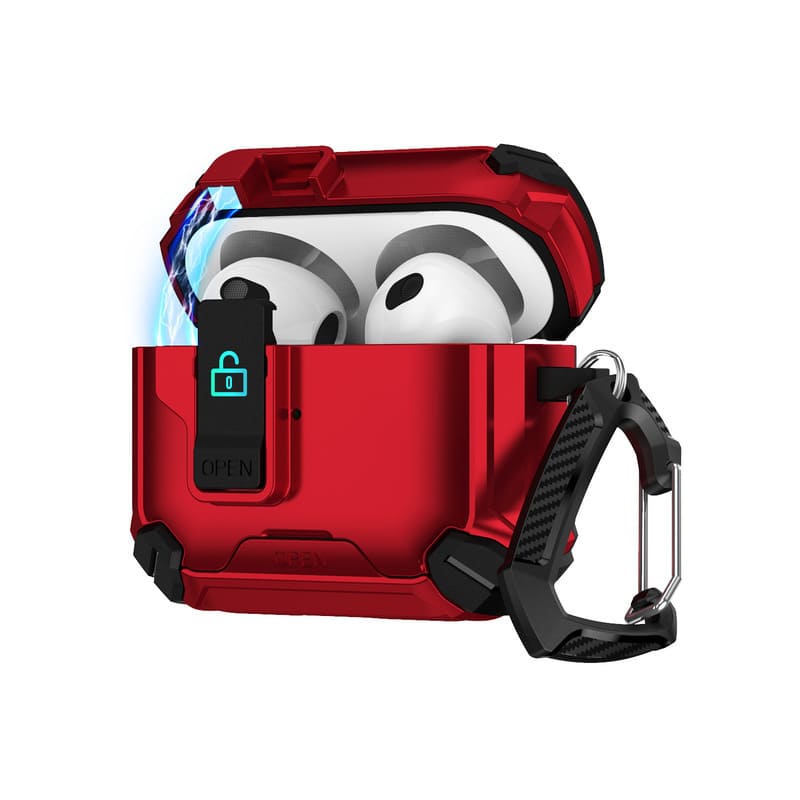 ChubbyArmor PodLock - Multi-Function AirPods Case - Protective Cover with Secure Hook & Carabiner