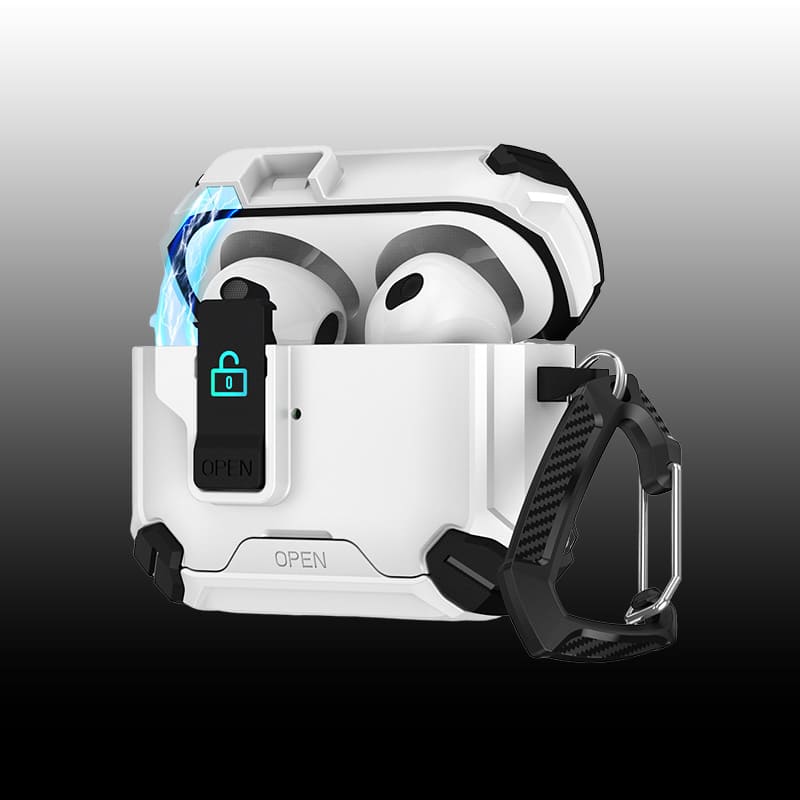ChubbyArmor PodLock - Multi-Function AirPods Case - Protective Cover with Secure Hook & Carabiner