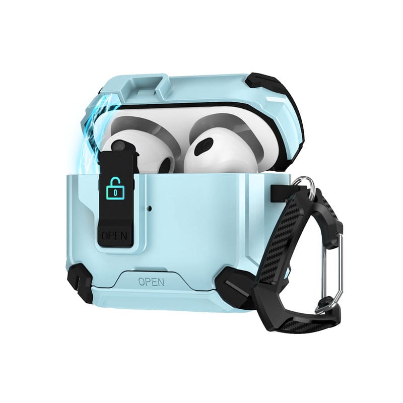 ChubbyArmor PodLock - Multi-Function AirPods Case - Protective Cover with Secure Hook & Carabiner