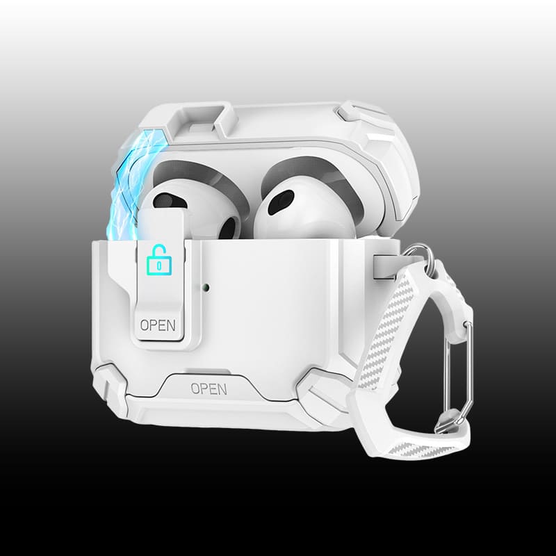 ChubbyArmor PodLock - Multi-Function AirPods Case - Protective Cover with Secure Hook & Carabiner