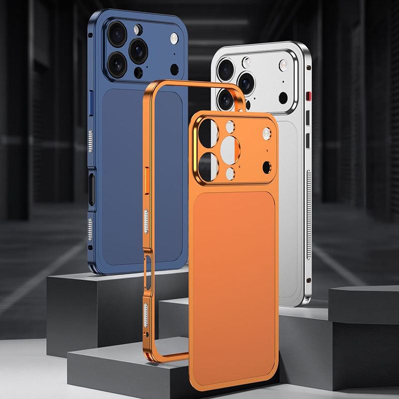 ChubbyArmor ProBack - Ultra-Thin Metal Bumper Case With 17 Pro Style Back Panel