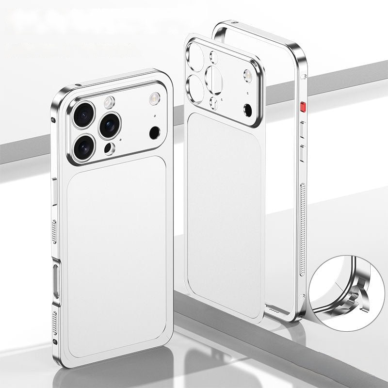 ChubbyArmor ProBack - Ultra-Thin Metal Bumper Case With 17 Pro Style Back Panel