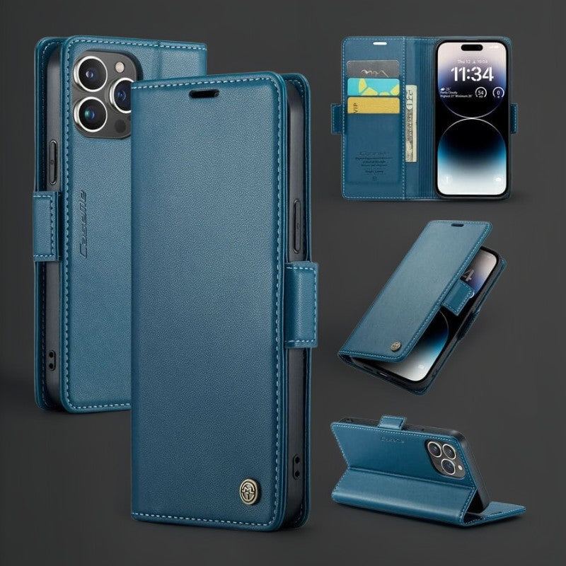 ChubbyArmor SafeFlip - RFID Wallet Magnetic Case with Stand for iPhone 17