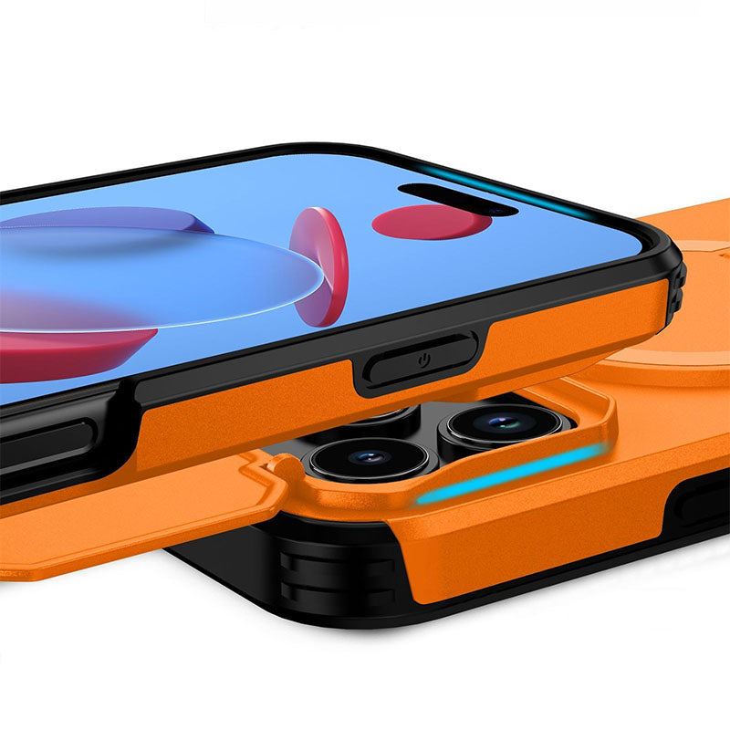 ChubbyArmor TitanShield – Military-Grade Magnetic Case with Hidden Stand & Flip Camera Cover for iPhone 17