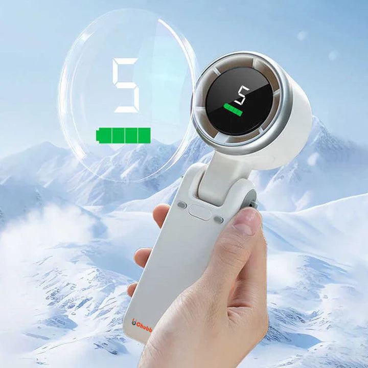 ChubbyBlast 4000mAh Handheld Turbo Fan – 5-Gear 3-in-1 Cooling