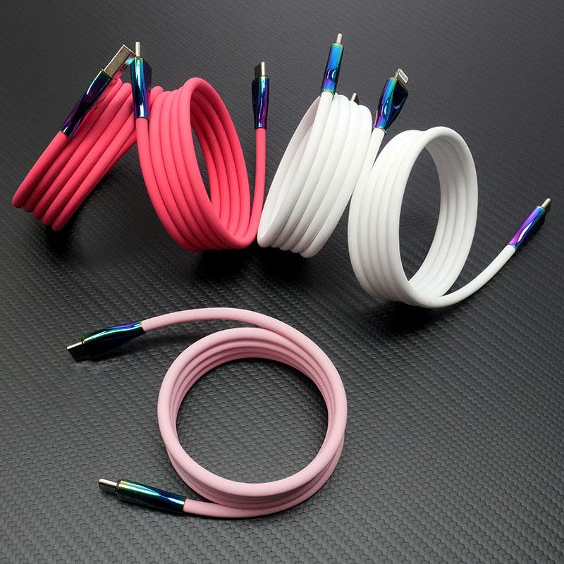 ChubbyCable Anodized Rainbow - 100W Magnetic Silicone Easy-Pack Charge Cable