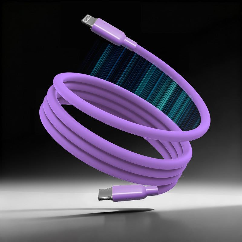 ChubbyCable MagSnap Solid Color - Magnetic Silicone 240W Easy-Pack Charge Cable