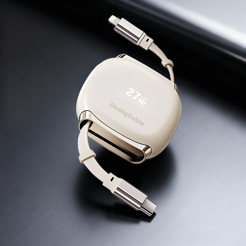 ChubbyCable PackGo™ - 240W Versatile Fast Charging Cable - Retractable & CarPlay Friendly