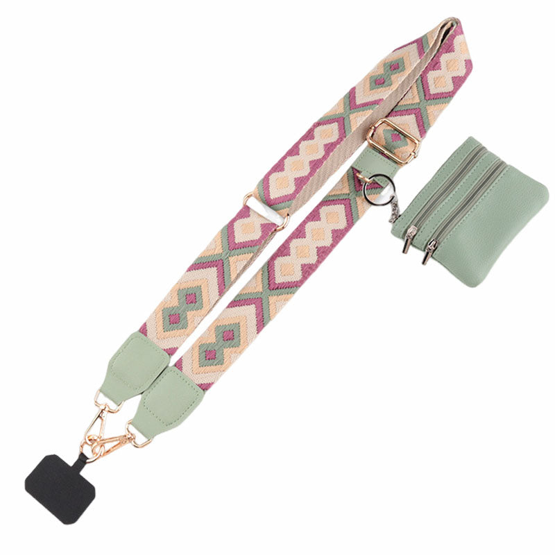 ChubbyCarry™ StrapVault – 2-in-1 Crossbody Phone Lanyard with Detachable Strap & Secure Zipper Wallet