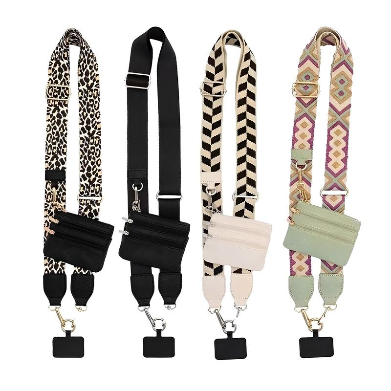 ChubbyCarry™ StrapVault – 2-in-1 Crossbody Phone Lanyard with Detachable Strap & Secure Zipper Wallet
