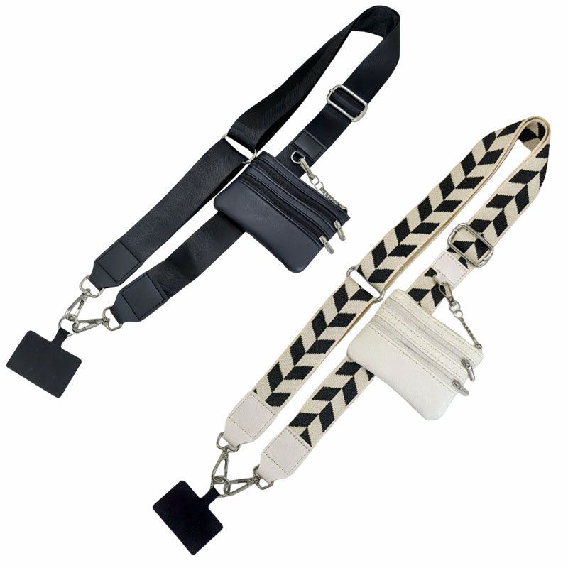 ChubbyCarry™ StrapVault – 2-in-1 Crossbody Phone Lanyard with Detachable Strap & Secure Zipper Wallet