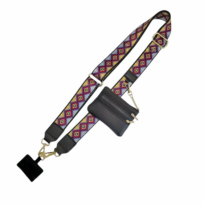 ChubbyCarry™ StrapVault – 2-in-1 Crossbody Phone Lanyard with Detachable Strap & Secure Zipper Wallet