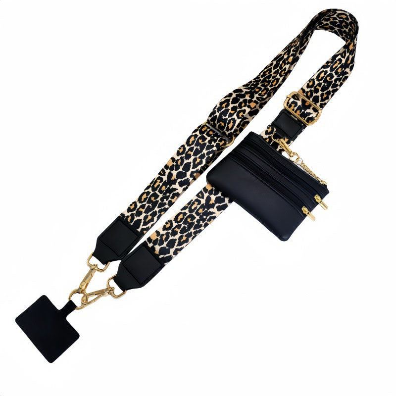 ChubbyCarry™ StrapVault – 2-in-1 Crossbody Phone Lanyard with Detachable Strap & Secure Zipper Wallet
