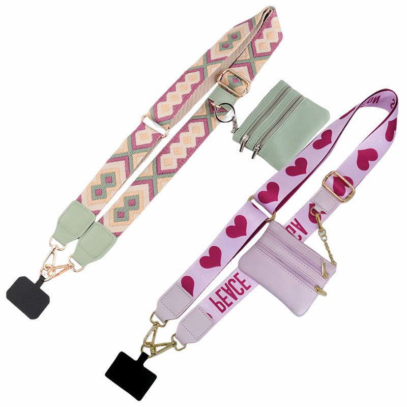 ChubbyCarry™ StrapVault – 2-in-1 Crossbody Phone Lanyard with Detachable Strap & Secure Zipper Wallet