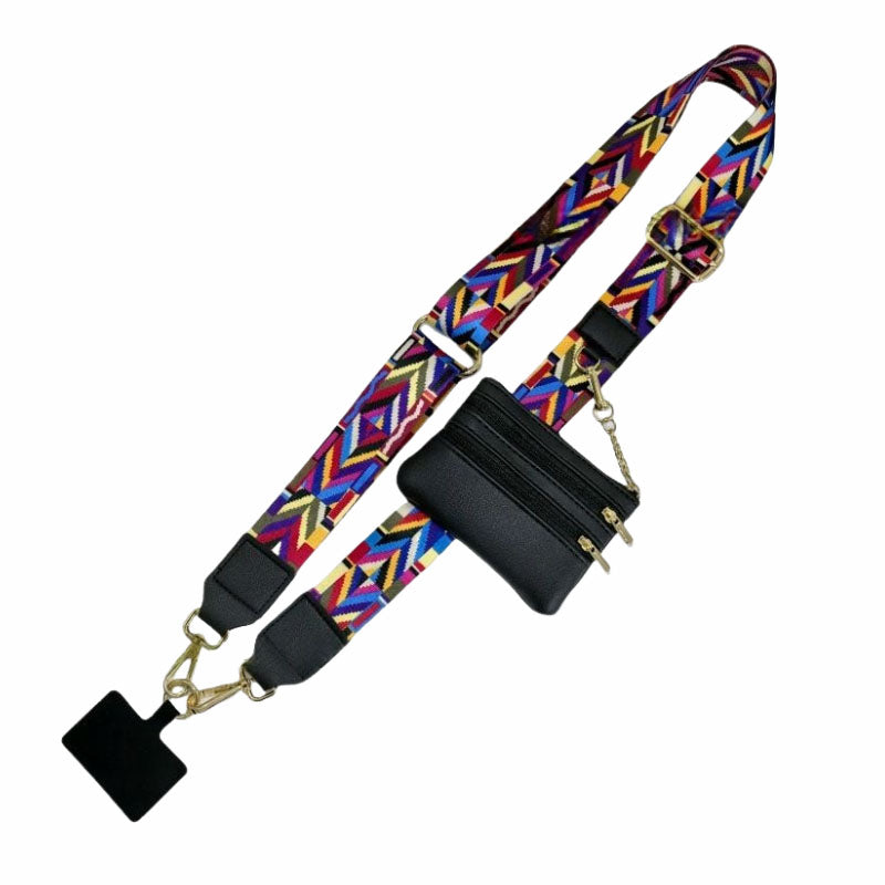 ChubbyCarry™ StrapVault – 2-in-1 Crossbody Phone Lanyard with Detachable Strap & Secure Zipper Wallet