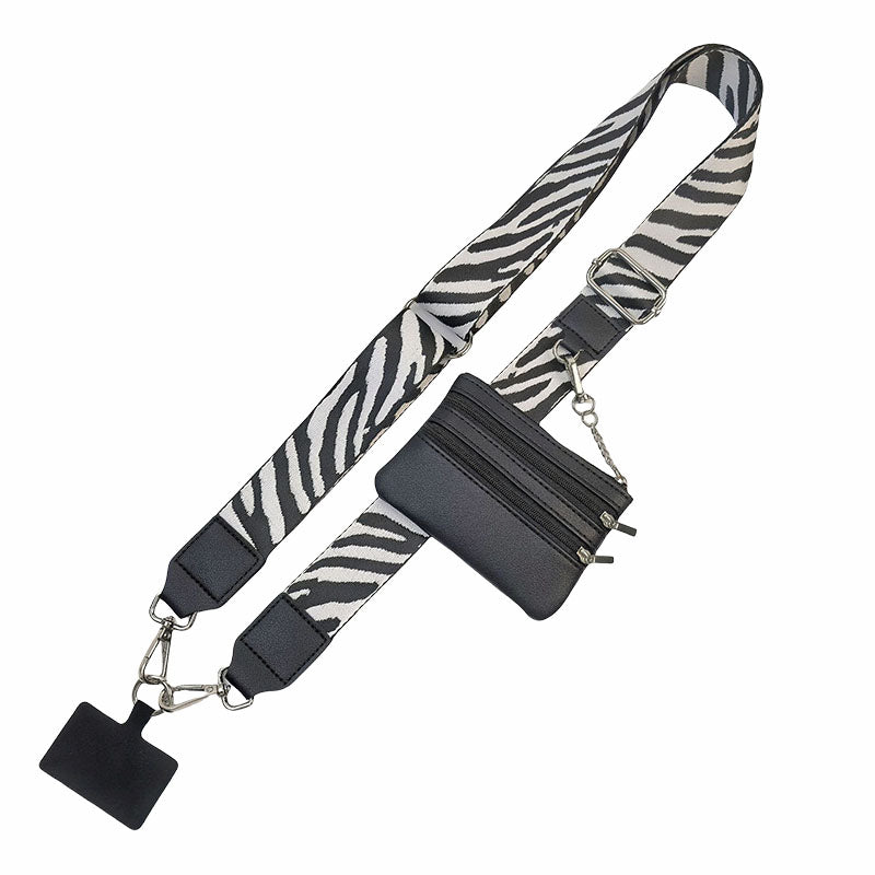 ChubbyCarry™ StrapVault – 2-in-1 Crossbody Phone Lanyard with Detachable Strap & Secure Zipper Wallet