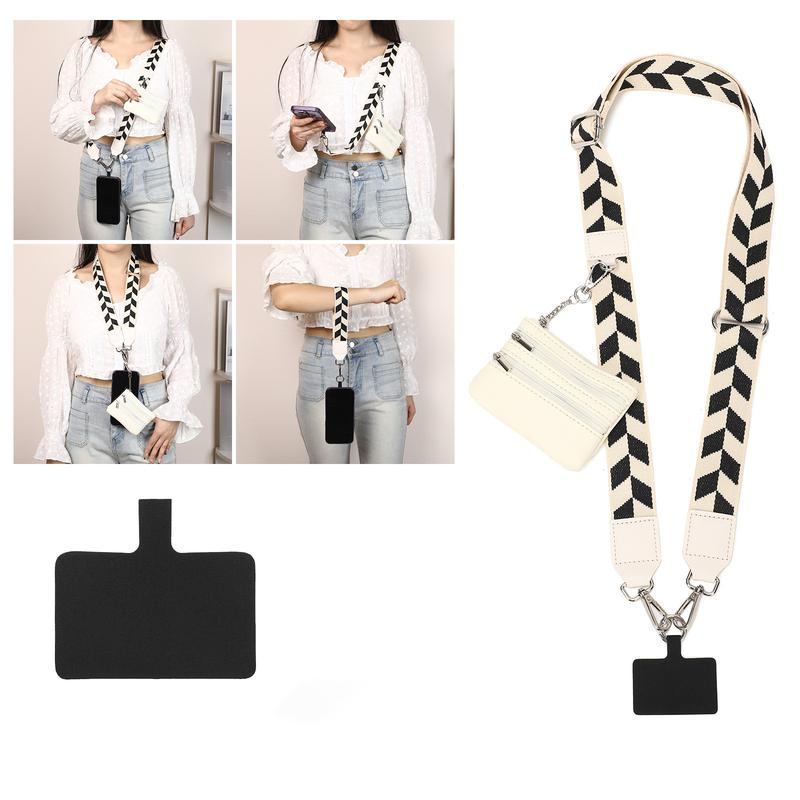 ChubbyCarry™ StrapVault – 2-in-1 Crossbody Phone Lanyard with Detachable Strap & Secure Zipper Wallet