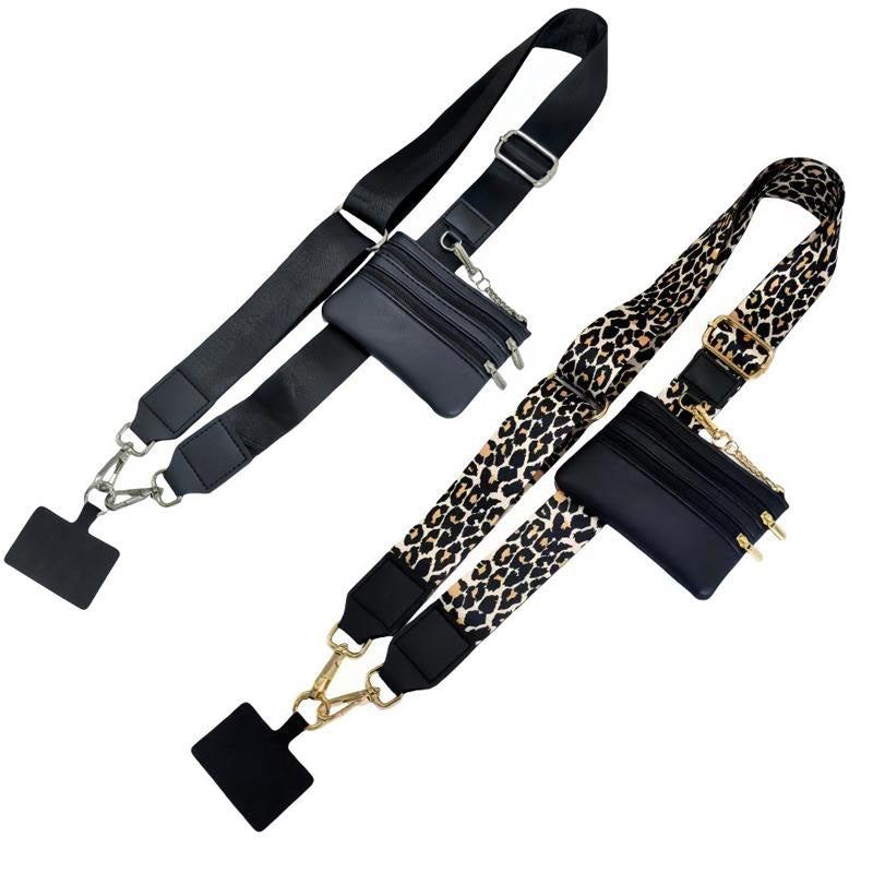 ChubbyCarry™ StrapVault – 2-in-1 Crossbody Phone Lanyard with Detachable Strap & Secure Zipper Wallet