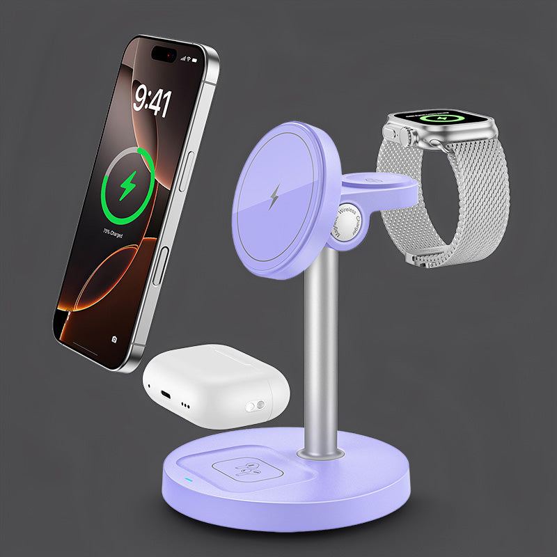 ChubbyCharge TrioFlow Lite- 3-in-1 MagSafe Charging Station