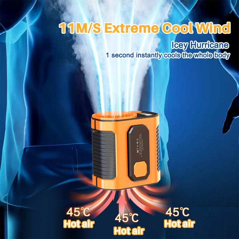ChubbyCool Lite 5000mAh Portable Fan Belt – Rechargeable Wearable Cooler with Flashlight