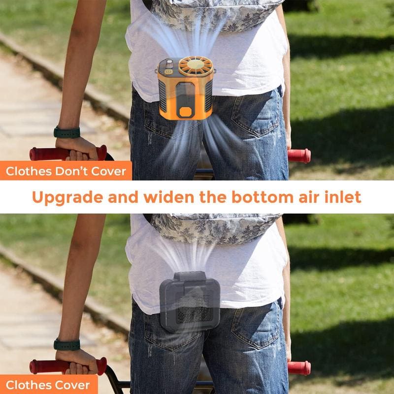 ChubbyCool Lite 5000mAh Portable Fan Belt – Rechargeable Wearable Cooler with Flashlight