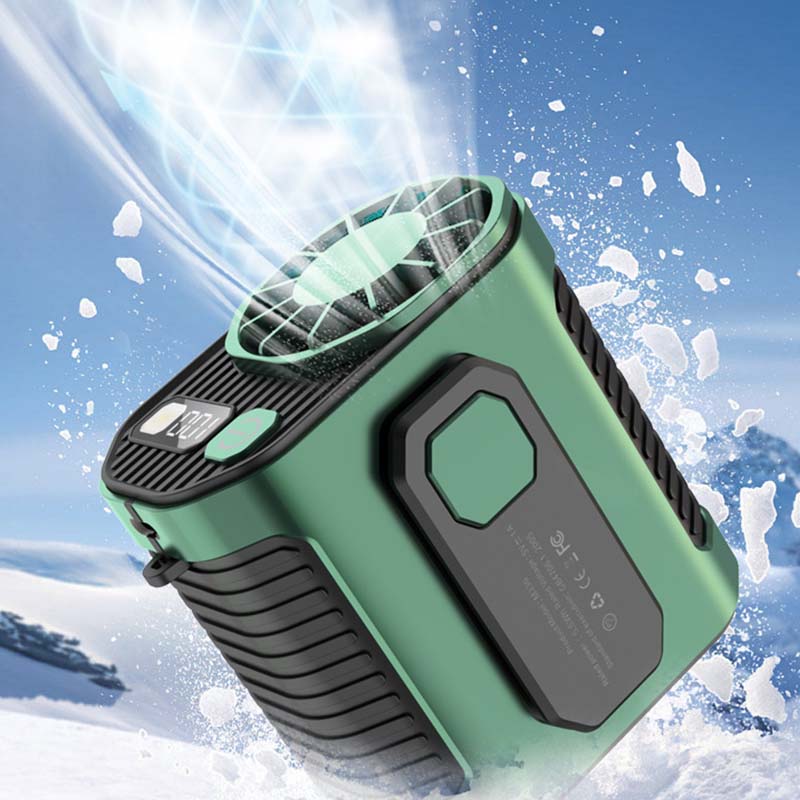 ChubbyCool Lite 5000mAh Portable Fan Belt – Rechargeable Wearable Cooler with Flashlight