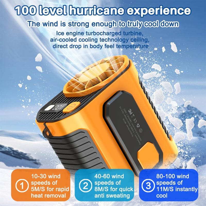 ChubbyCool Lite 5000mAh Portable Fan Belt – Rechargeable Wearable Cooler with Flashlight