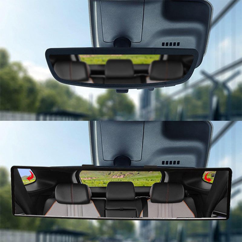ChubbyDrive PanoramaSafe - 11.8" HD Convex Mirror - Eliminates 95% Blind Spots for Car/SUV/Truck